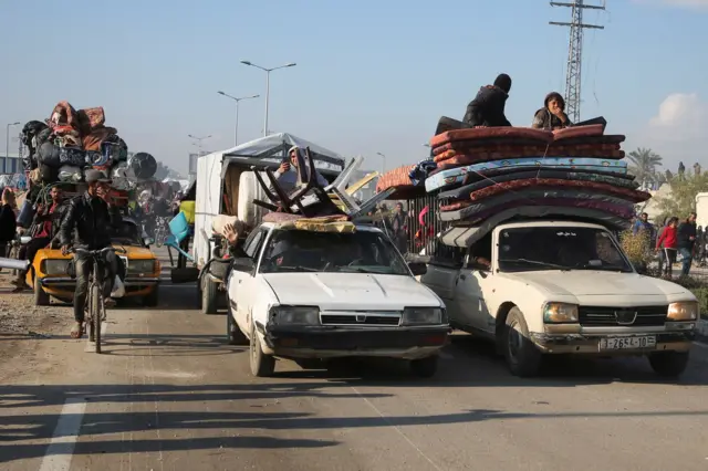 عودة النازحين إلى شمال قطاع غزة عقب انسحاب الجيش الإسرائيلي من محور نتساريم