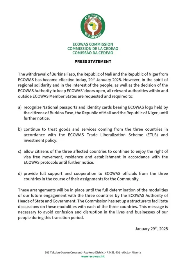 Anyị agaghị amachi azụmahịa, ọpụpụ na mbata ndị si na Mali, Niger na Bukina Faso - ECOWAS