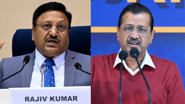 राजीव कुमार और अरविंद केजरीवाल