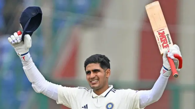 भारत के कप्तान शुभमन गिल ने शतक बनाया है