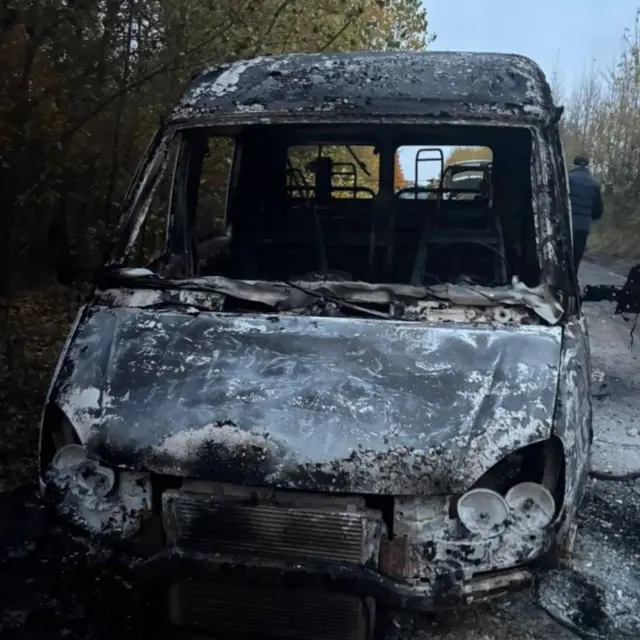 Пострадавшая машина энергетиков