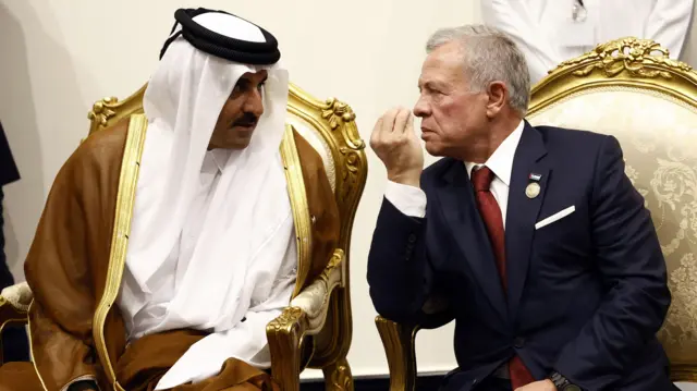 ملك الأردن وأمير قطر