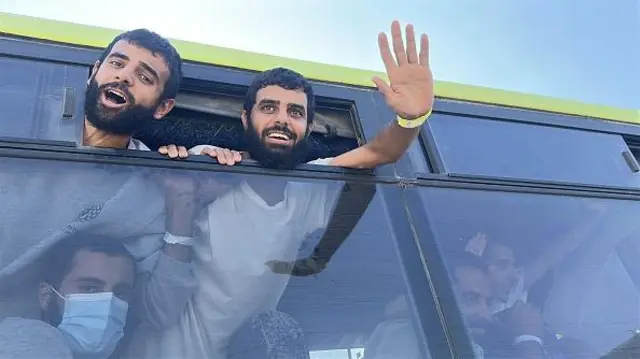 استقبال حاشد للسجناء المفرج عنهم في غزة