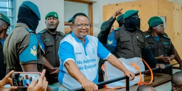 Tundu Lissu akiwa mahakamani jijini Dar es Salaam