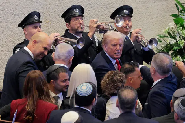 Проводы Трампа после выступления в Кнессете