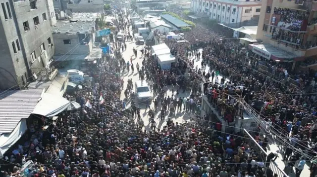 استقبال از زندانیان فلسطینی آزاد شده در غزه