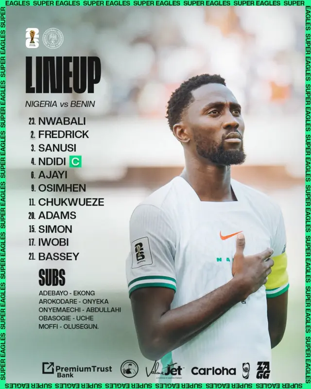 Nigeria Lineup