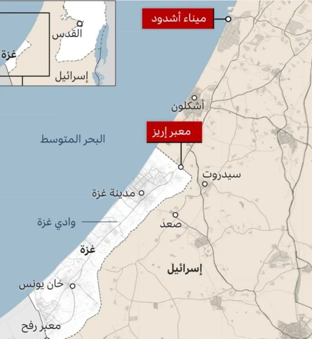 خريطة ميناء أسدود