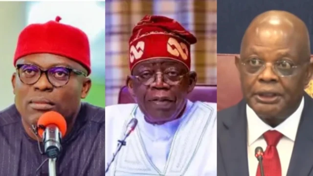 Gọvanọ Rịvas steeti bụ Siminalayi Fubara, Onyeisiala Naịjirịa bụ Bola Tinubu na Onye ọchịchị gbatagbata na Rịvas steeti bụ Vice Admiral Ibok-Ete Ibas