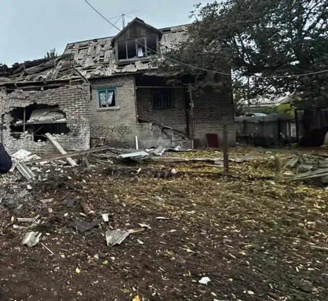 Пострадавший от атаки дом в Краматорске