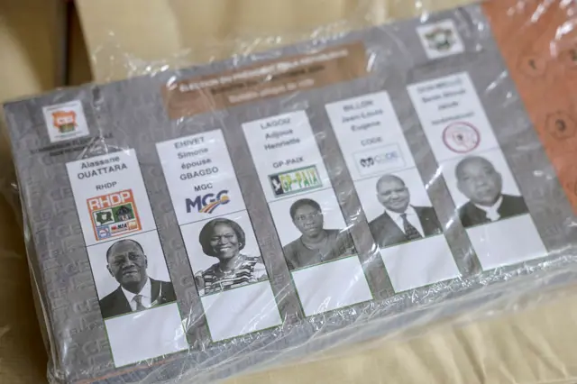 Vue de face d'un bulletin de vote