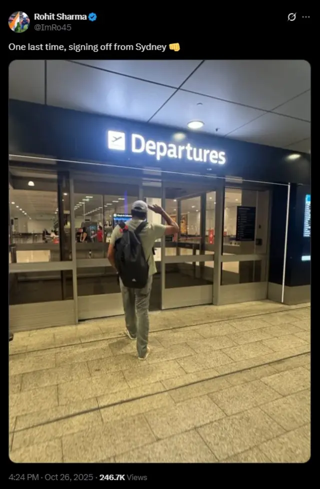 रोहित शर्मा की सोशल मीडिया पोस्ट