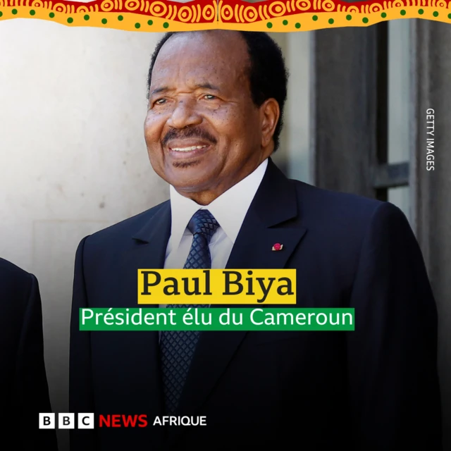 Paul Biya a remporté 53,66 % des voix