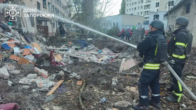 разрушенный дом в Запорожье