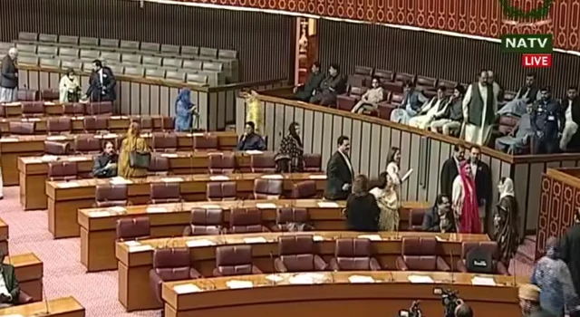 سینیٹ کے بعد پاکستان پیپلز پارٹی کا قومی اسمبلی سے بھی واک آؤٹ
