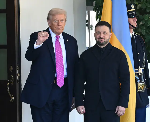 Дональд Трамп встречает президента Украины Владимира Зеленского в Белом доме