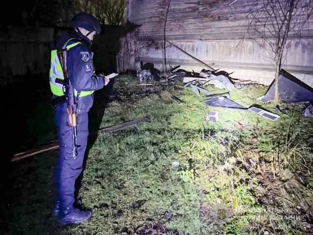 Полиция на месте атаки в городе Кролевец