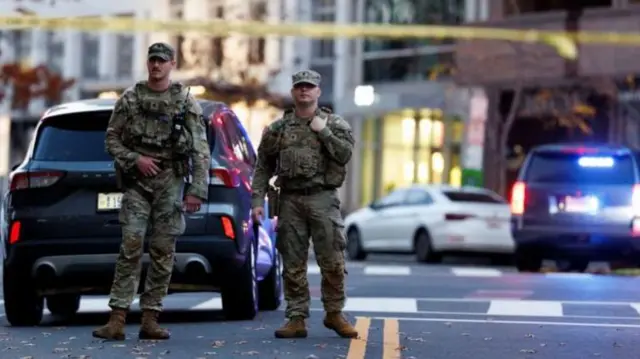 محل تیراندازی به دو عضو گارد ملی آمریکا