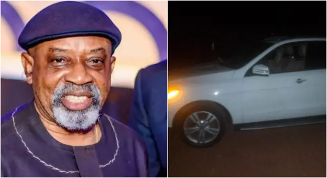 Chris Ngige yi uwe na-acha anụnụ anụnụ na ụgbọala ọcha