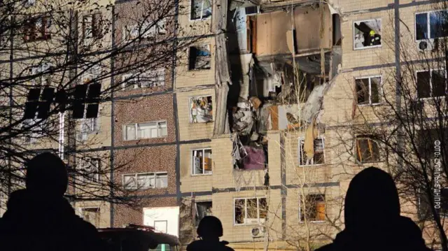 Разрушенный дом в Днепре
