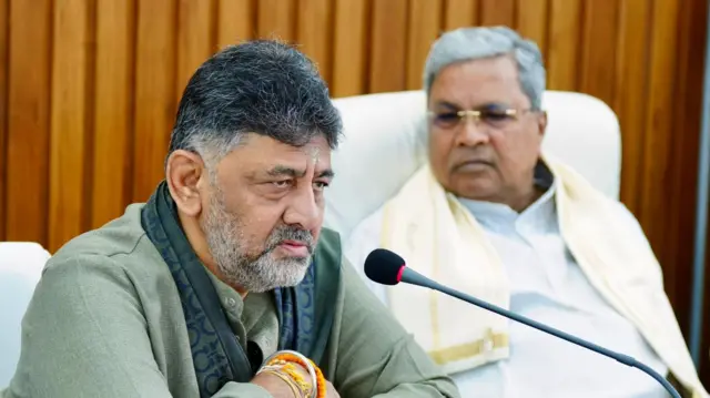 कर्नाटक के डिप्टी सीएम डीके शिवकुमार और सीएम सिद्धारमैया