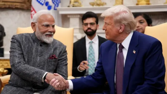 अमेरिकी राष्ट्रपति डोनाल्ड ट्रंप और प्रधानमंत्री नरेंद्र मोदी