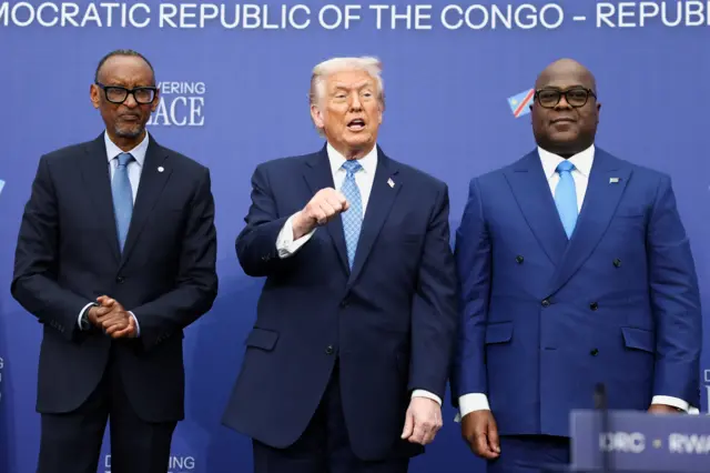 Trump tare da shugabannin Rwanda da Congo