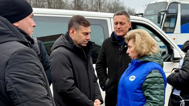 Лубинец и Москалькова во время встречи на украинско-белорусской границе