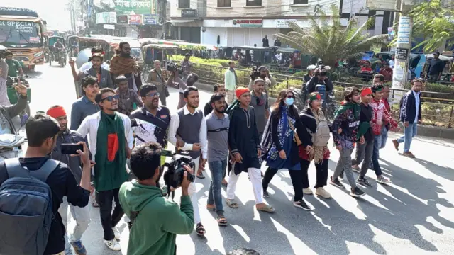 'ভারতীয় আধিপত্যবাদবিরোধী জুলাই ৩৬ মঞ্চ'র মিছিল