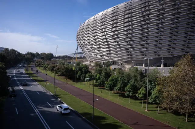 استاد الأمير مولاي عبد الله في الرباط، المغرب، في 20 ديسمبر 2025، قبيل انطلاق بطولة كأس الأمم الأفريقية لكرة القدم