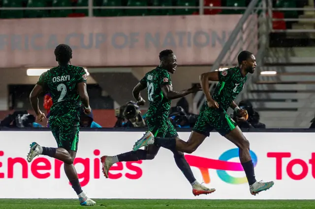 Ajayi celebrate Nigeria opening goal