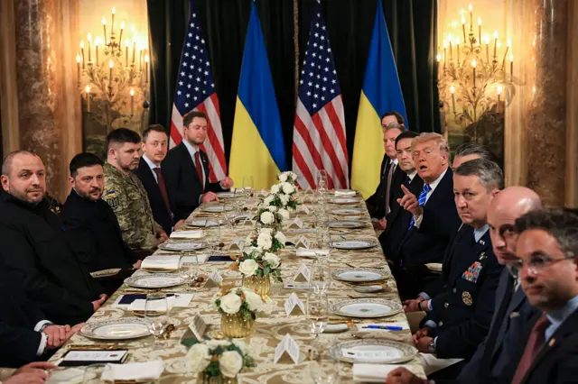 Американская и украинская делегации в Мар-а-Лаго