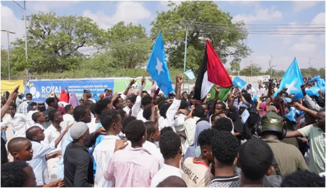 የተቃውሞ ሠልፈኞች በሞቃዲሾ