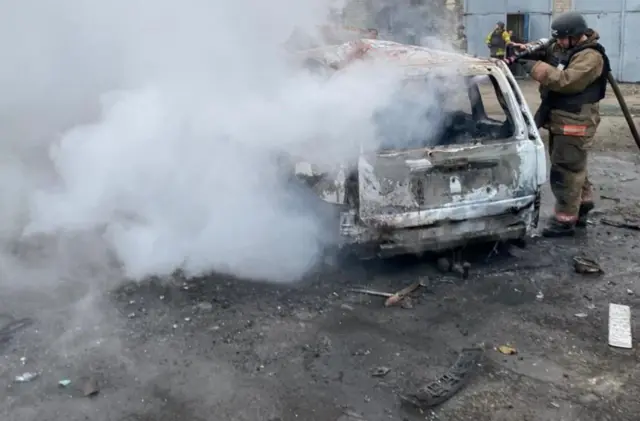 Горящий автомобиль