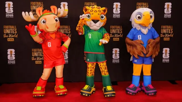 Las mascota del Mundial 2026 posando