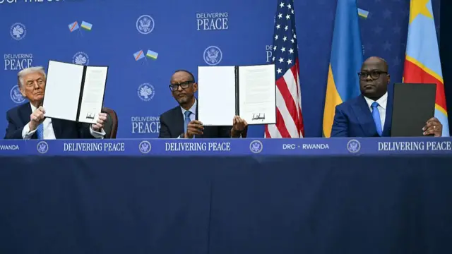 Ndị isi Rụwanda na DR Kongo ebinyeela aka na nkwekọrịta udo nke Donald Trump haziri