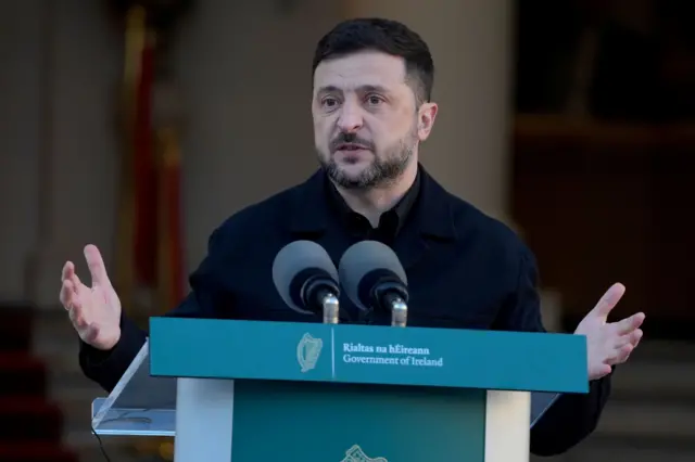 Владимир Зеленский во время визита в Ирландию