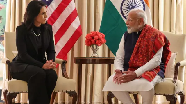 पीएम मोदी के साथ तुलसी गबार्ड