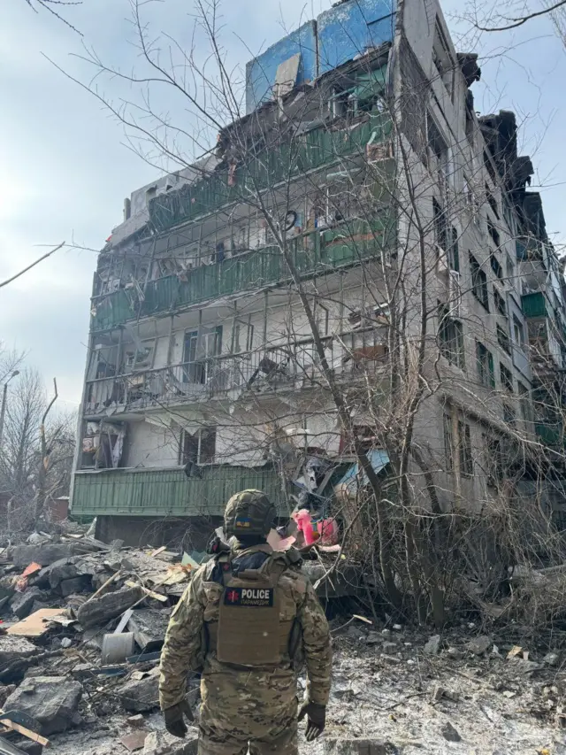 Разрушенный дом в Константиновке