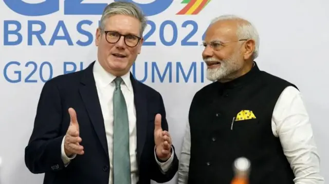 ब्रिटेन के पीएम किएर स्टार्मर और पीएम मोदी