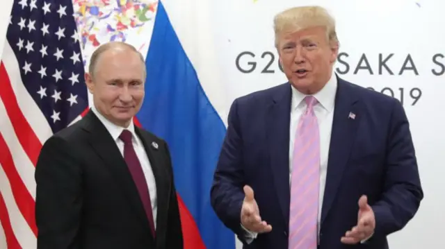 रूस के राष्ट्रपति पुतिन और अमेरिकी राष्ट्रपति डोनाल्ड ट्रंप