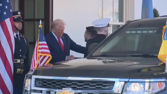 Трамп вышел встречать Зеленского