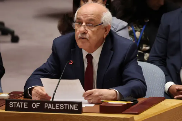 المندوب الفلسطيني لدى الأمم المتحدة رياض منصور