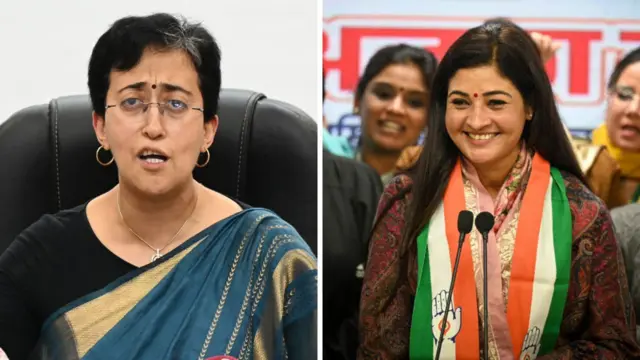 ਆਪ ਦੇ ਆਤਿਸ਼ੀ ਅਤੇ ਕਾਂਗਰਸ ਦੇ ਅਲਕਾ ਲਾਂਬਾ