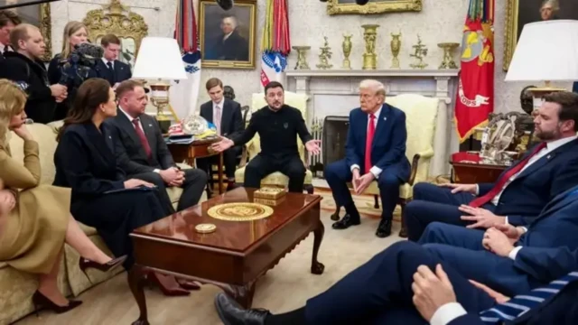 جمعے کے روززیلنسکی یوکرین جنگ اور معدنیات کے معاہدے پر ٹرمپ کے ساتھ بات چیت کے لیے وائٹ ہاؤس پہنچے