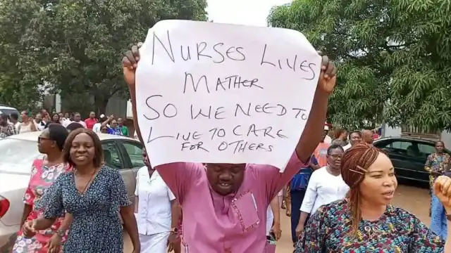Ndị nọọsụ na-eme ngagharịiwe n'Ebonyi steeti