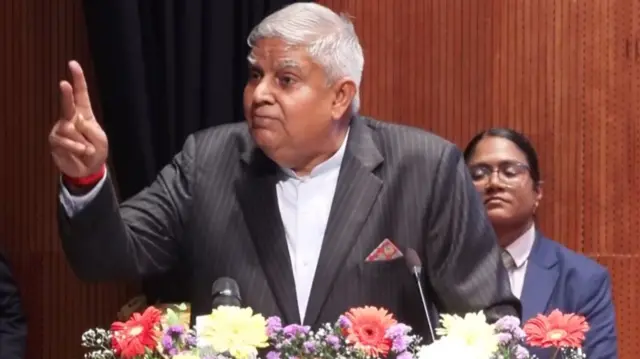 उपराष्ट्रपति धनखड़ ने कहा कि भारत की भूमि पर भाषा को लेकर विरोध के स्वर नहीं उठना चाहिए