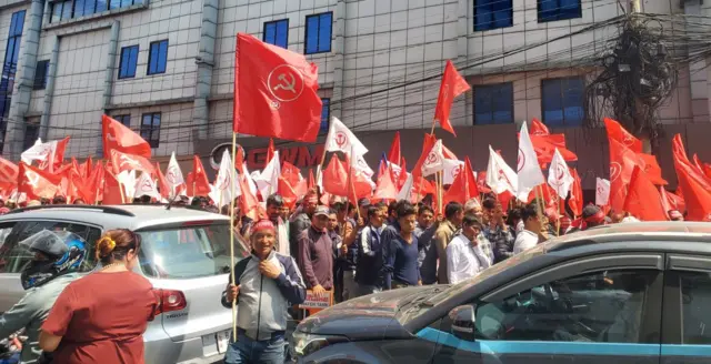 थापाथलीमा समाजवादी मोर्चाको जुलुस