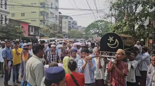 မန္တလေးက ငလျင်ကြောင့် ဆုံးပါးသွားသူတွေရဲ့ နာရေး