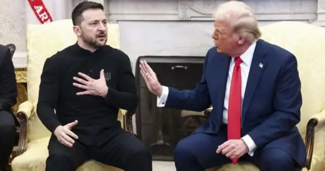 Onyeisiala Zelensky na Onyeisiala Trump